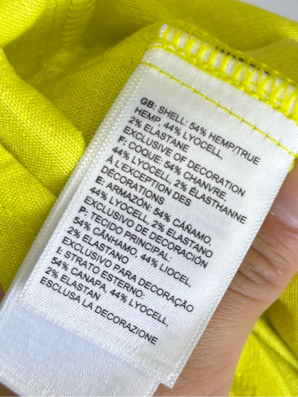 NWT The North Face Hillrose Neon Yellow Hemp Tie Front Tank Top Medium - Picture 6 of 7